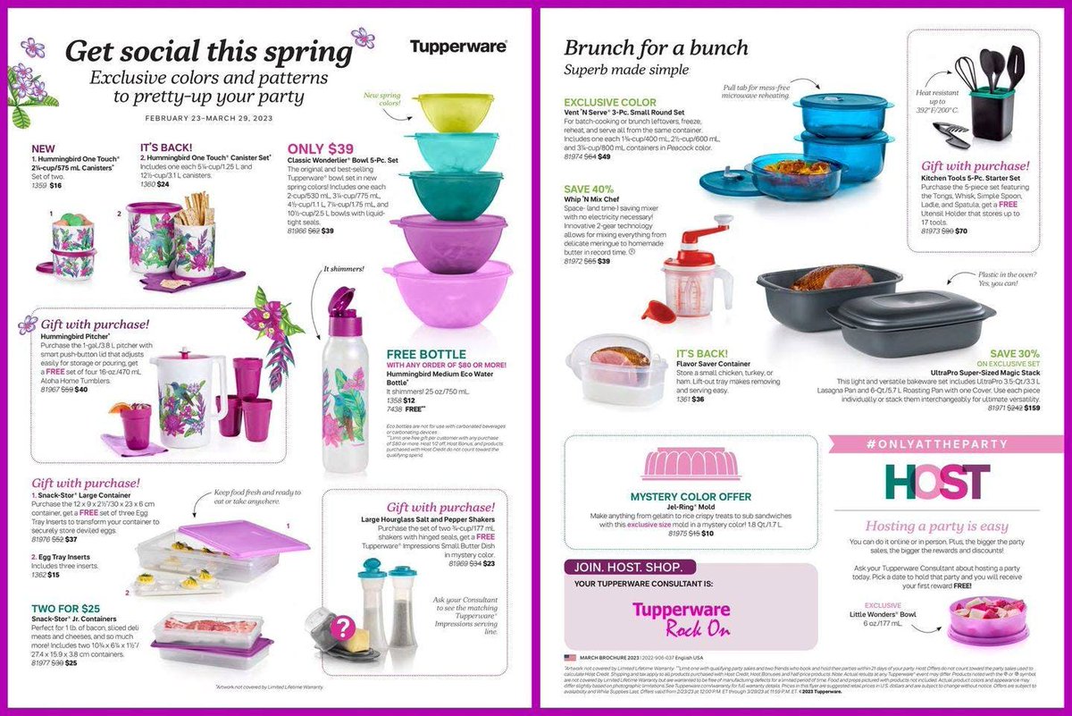 The March Flyer will end on March 29th. go.tupperware.com/538dn8