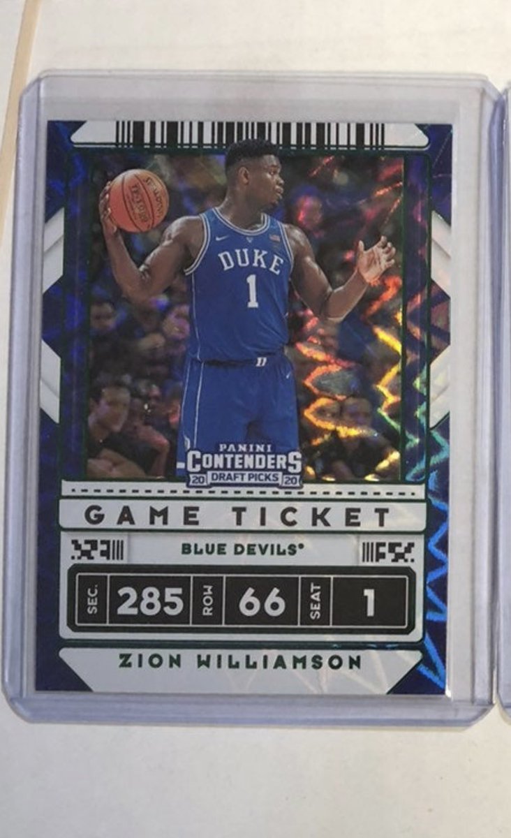 tell_sports's tweet photo. @demkidsofmine @TonysCards @CardboardEchoes @ILOVECOLLECTIN1 @sports_sell @SportsSell3 ZION WILLIAMSON 2020 Panini Contenders DP Explosion #13V $10 Free Shipping #thehobby #Pelicans #NBA https://t.co/8AAVkxqnVE