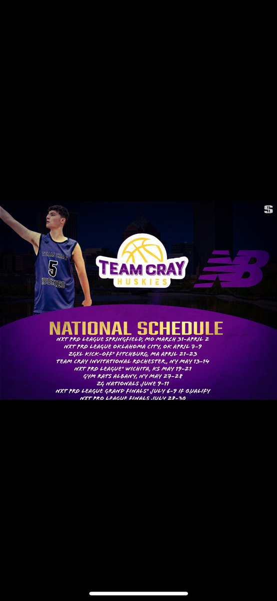 Hunter_Streb's tweet photo. This years spring schedule!! 🐺🐺@JamesCrayy @TeamCrayHuskies https://t.co/upHZcJEuh6