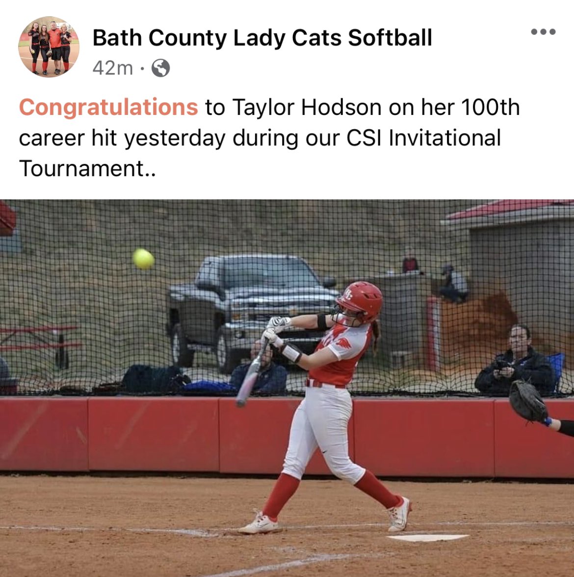 Taylor Hodson (@thodson2024) on Twitter photo Last night I had my 100th Career hit in high school! Also, HUGE CONGRATULATIONS to my Head Coach <a href="/KWILLintheVILLE/">KWILL</a> <a href="/BathCoSoftball/">Bath County Softball</a> has 206 Wins, the most of any sport at BCHS School History! @LadyDukesBetsa <a href="/zklemmeHD/">Zack Klemme</a> <a href="/SparksWillFly35/">Matthew Sparks</a> Last night I had my 100th Career hit in high school! Also, HUGE CONGRATULATIONS to my Head Coach <a href="/KWILLintheVILLE/">KWILL</a> <a href="/BathCoSoftball/">Bath County Softball</a> has 206 Wins, the most of any sport at BCHS School History! @LadyDukesBetsa <a href="/zklemmeHD/">Zack Klemme</a> <a href="/SparksWillFly35/">Matthew Sparks</a>