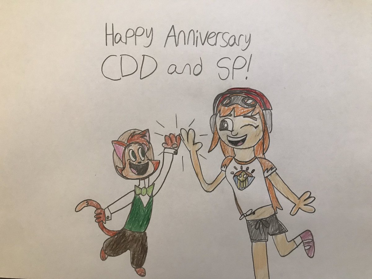 AdamTTH19's tweet photo. Danny and Meggy anniversary high five! 🐈👩🏻🦰🙏🏻🥳🎉
#CatsDontDance #DannyCat @ScottBakula #SunsetParadise #MeggySpletzer #SMG4 #Smg4Meggy @LizzieRFreeman @ElsieLovelock @AimeeSmithVA @glitch_prod @smg4official #anniversary https://t.co/w5mRLsmkzN