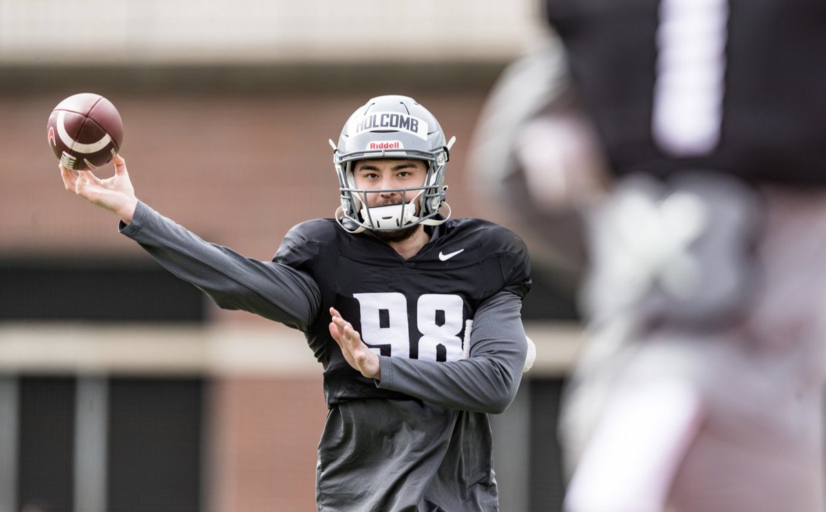 Up close w #GoCougs QBs at Saturday's practice: Cameron Ward, Emmett Brown, John Mateer &amp; Luke Holcomb. Photos by CFC's Whittney Thornton