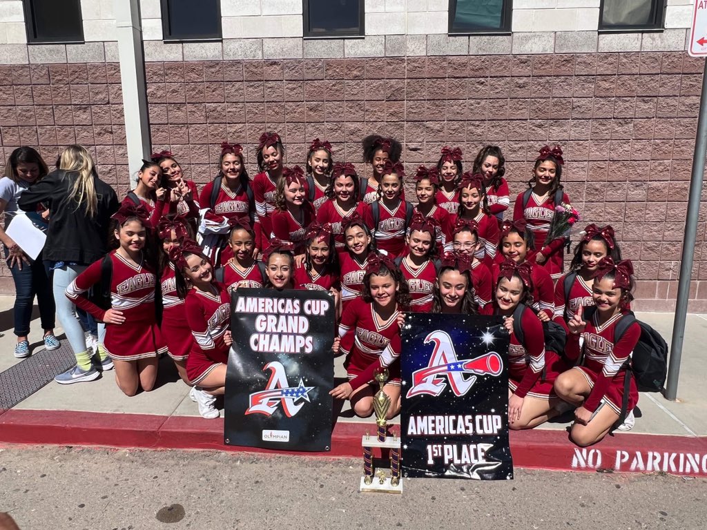 Congratulations to Coach Chavez & Ensor Cheer for placing first at America’s Cup & being named Grand Champs!!!! #WeAreEnsor ❤️💛
