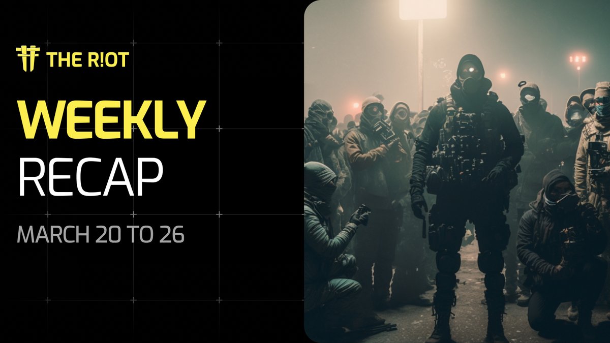 TheRiotNFT's tweet photo. Weekly Recap: March 20 to 26 ⛩️

Let's have a look at what our team has been working on this week 👇

1/2 https://t.co/8NvLCwpcQc