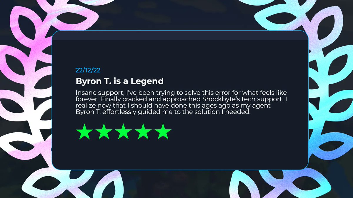 Shockbyte's tweet image. We take customer support very seriously. If you have any issues at all, we're here for you and we'll do everything to help you get back to playing 🎮

Here's a few reviews from our customers that show just how seriously we take customer support ⚡

 #Shockbyte #minecraftservers
