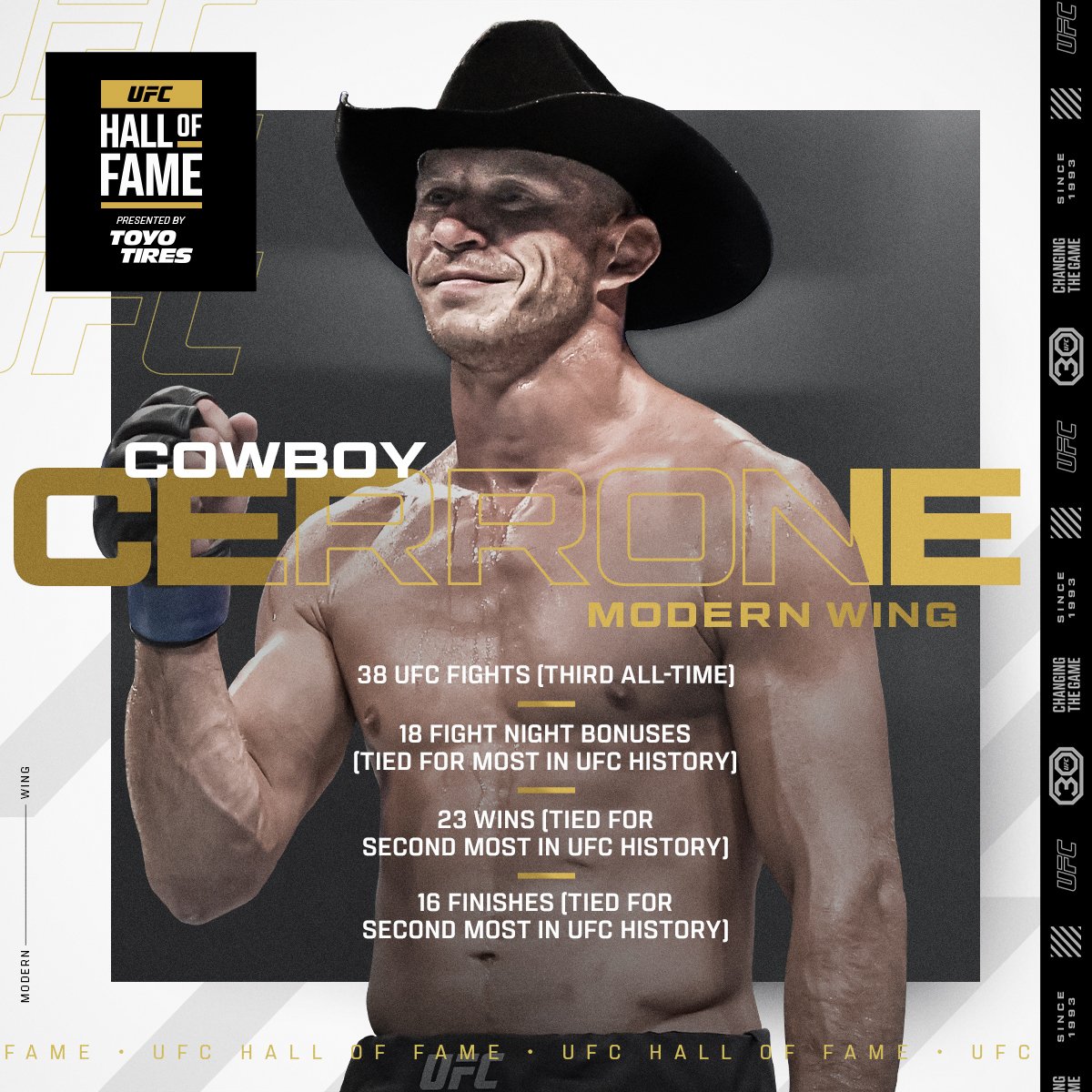 Donald 'Cowboy' Cerrone has been inducted into the UFC hall of fame! How would you rate his career?

 #donaldcerrone #knockout #mmanews #mmaworkout #boxing #ufc #mmaworld #mmatraining #mmafighter #mma #workout #fitness