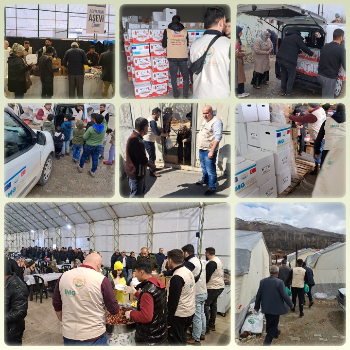 Uluslararası Milli Görüş yardım organizasyonu ile hayırsever kardeşlerimizin destekleriyle yaralara melhem olmaya çalıştık. Adiyaman ve Kahramanmaraşta Kumanya Paketi, hijcen malzemeleri, battaniye ve Aşevimizde yemek dağıtımlarını gerçekleştirdik.
#AvrupadanMazlumlara