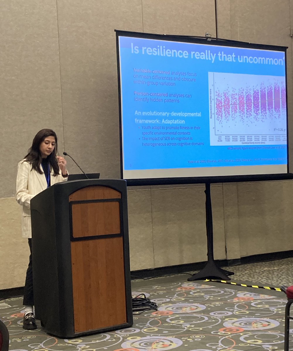 Gave my first ever symposium talk at #SRCD2023: Profiles of Cognitive Resilience in Socioeconomically Disadvantaged Youth! Grateful for @gard_arianna’s incredible mentorship throughout this project 💪🏼