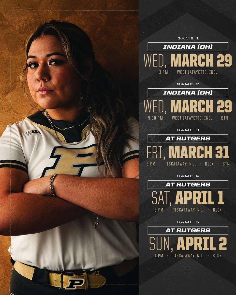 This week:

First a DH vs. Indiana on BTN. 📺

Then we head to Rutgers.