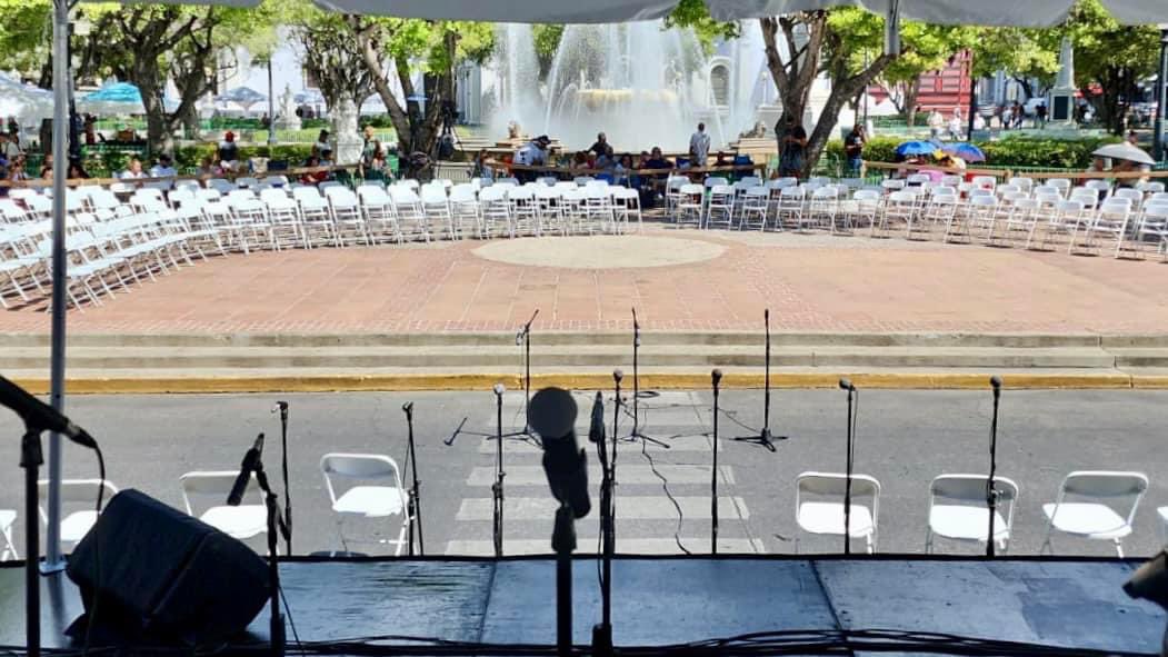 🗣️PONCE Ya todo esta listo para el Encuentro de Tambores en nuestra majestuosa 🪘🔥 📍 Plaza Las Delicias #visitponce