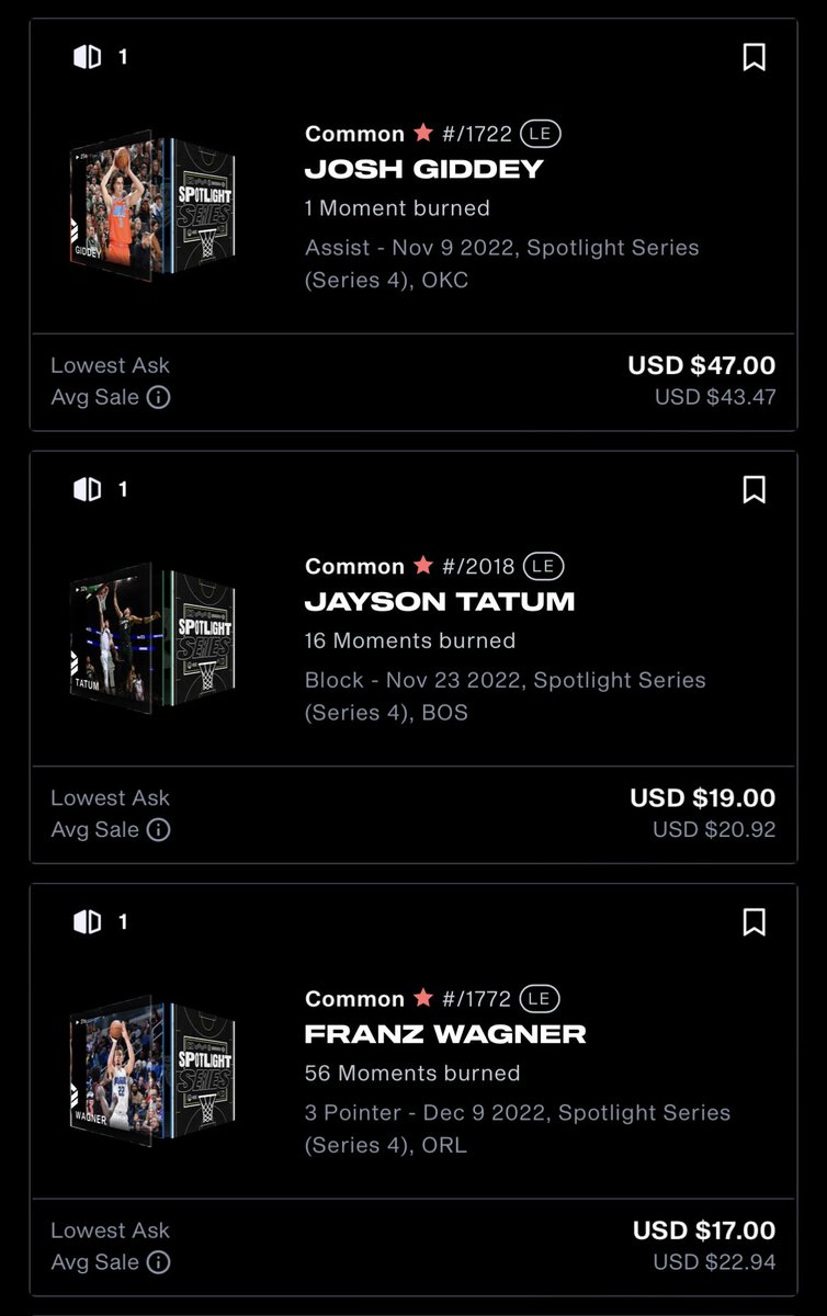 With 56 moments burned, the Franz Wagner moment is the actual bottleneck of the Spotlight Series set. Not Giddey. 🤫