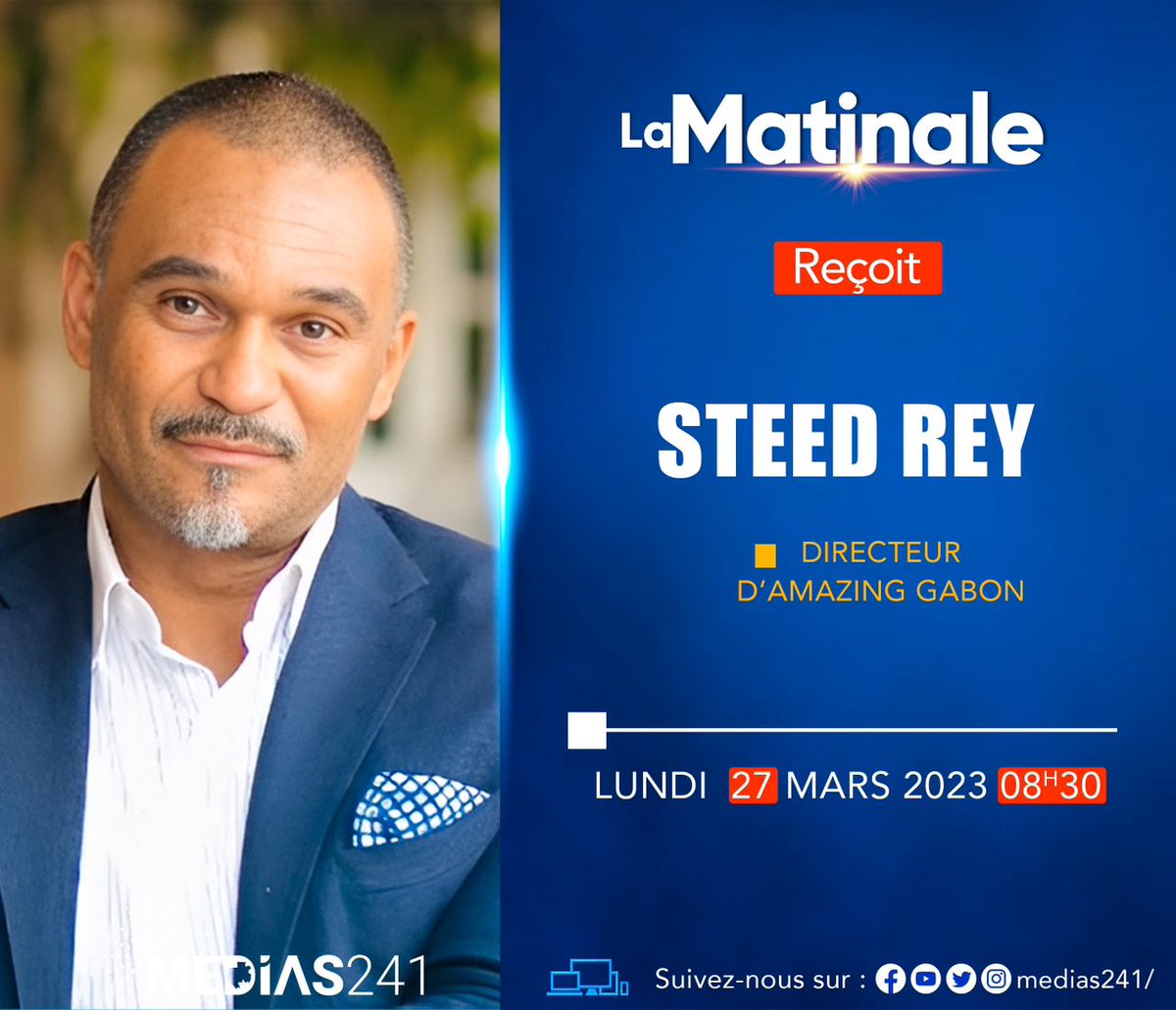 [LA MATINALE] Reçoit <a href="/Steed/">Victoria Jones</a> Rey - Directeur de Amazing Gabon 

#Medias241
#Gabon
#lamatinale