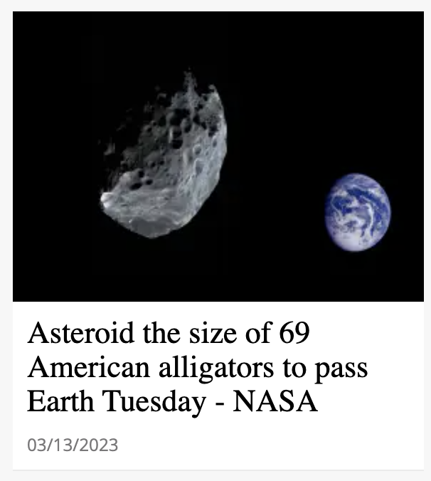 Shout out to <a href="/AaronReich/">Aaron Reich</a> of The Jerusalem Post, who always ensures that the layman has a basis for comparison for the size of identified asteroids