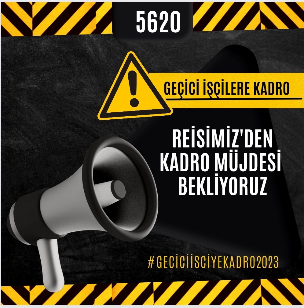 Tüm kurumlarda çalışan Geçici İşçiler olarak Reisimizden kadro müjdesi bekliyoruz. Durmak yok yola devam👏
#Geciciyekadro2023
<a href="/RTErdogan/">Recep Tayyip Erdoğan</a> <a href="/BY/">Binali Yıldırım</a> <a href="/fuatoktay/">Fuat Oktay</a> <a href="/dbdevletbahceli/">Devlet Bahçeli</a> <a href="/Mustafa_Destici/">Mustafa Destici</a> <a href="/vedatbilgn/">Vedat Bilgin</a> <a href="/suleymansoylu/">Süleyman Soylu</a> <a href="/turkiskonf/">TÜRK-İŞ</a> <a href="/hakismahmut/">Mahmut Arslan</a> <a href="/fahrettinaltun/">Fahrettin Altun</a> <a href="/misvakcaps/">Misvak Caps</a> <a href="/themarginale/">Marginale</a>