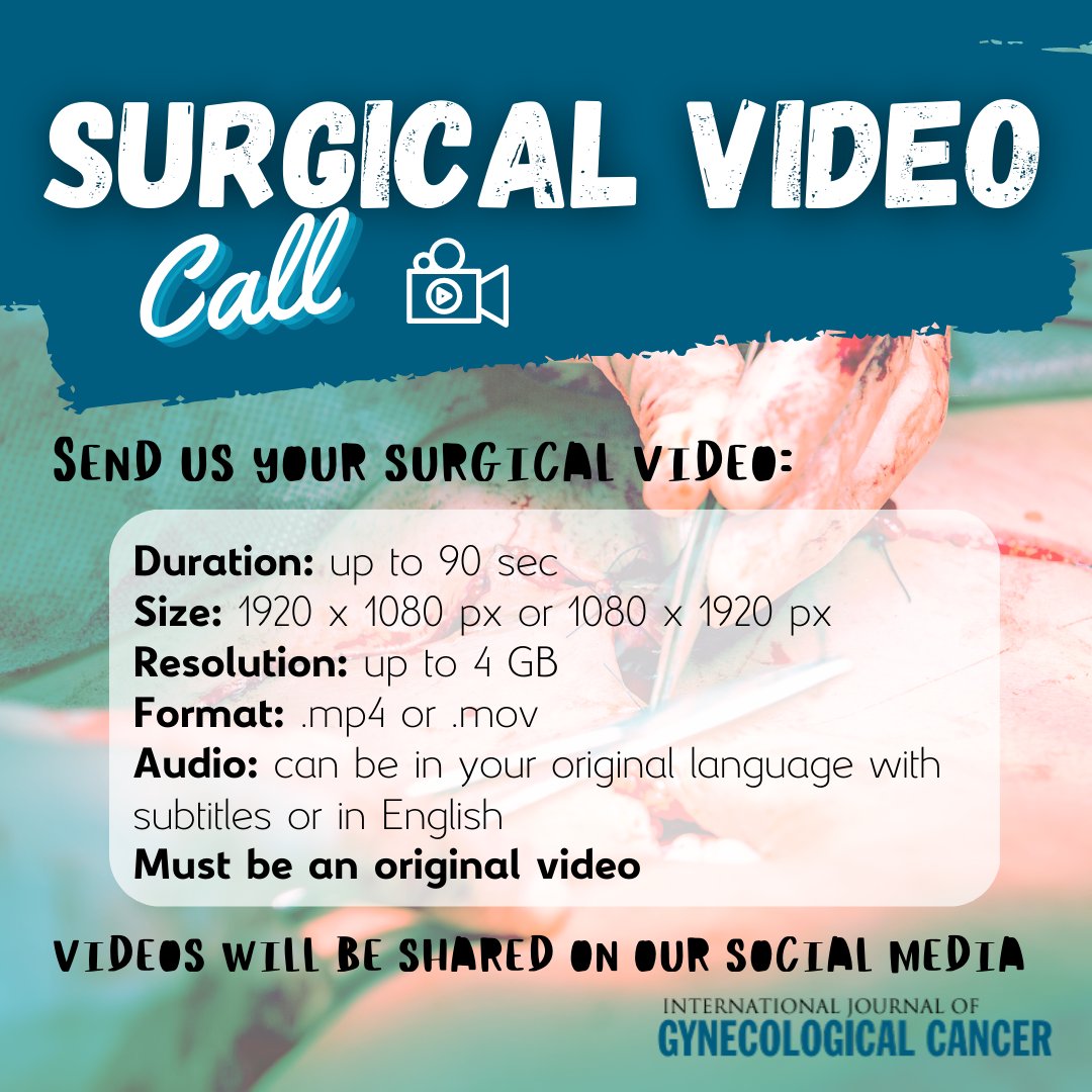 🆕#IJGCvideo We invite you to send us a #SurgicalVideo where you show a tip, maneuver or technique that may be useful to a fellow gyn oncologist. 📧ijgcfellows@gmail.com @pedroramirezMD @HsuMd @JayrajAarthi @AndreFernandes2 @IGCSociety @ESGO_society @ENYGO_official @IJGCfellows