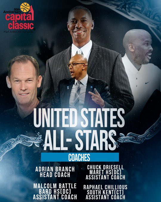 I’m honored to participate as a coach in the 50th Anniversary of what arguably was the original All-American High School Allstars vs the best of the #DMVBallers.