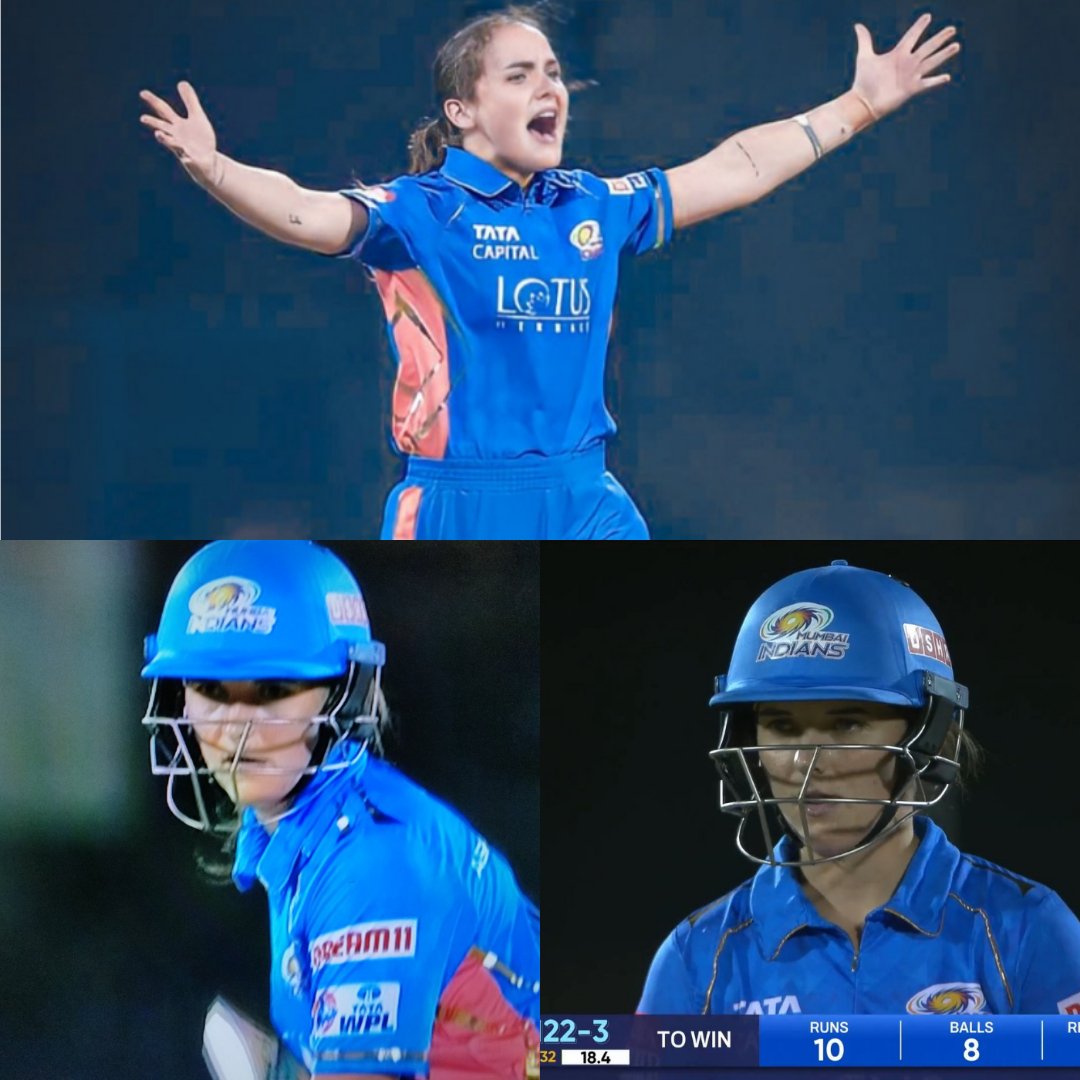 Queen Kerr 👑
Beauty with performance 💙💙
Consecutive boundaries in the 19th over 🔥
#ameliakerr 
#WPLFinal