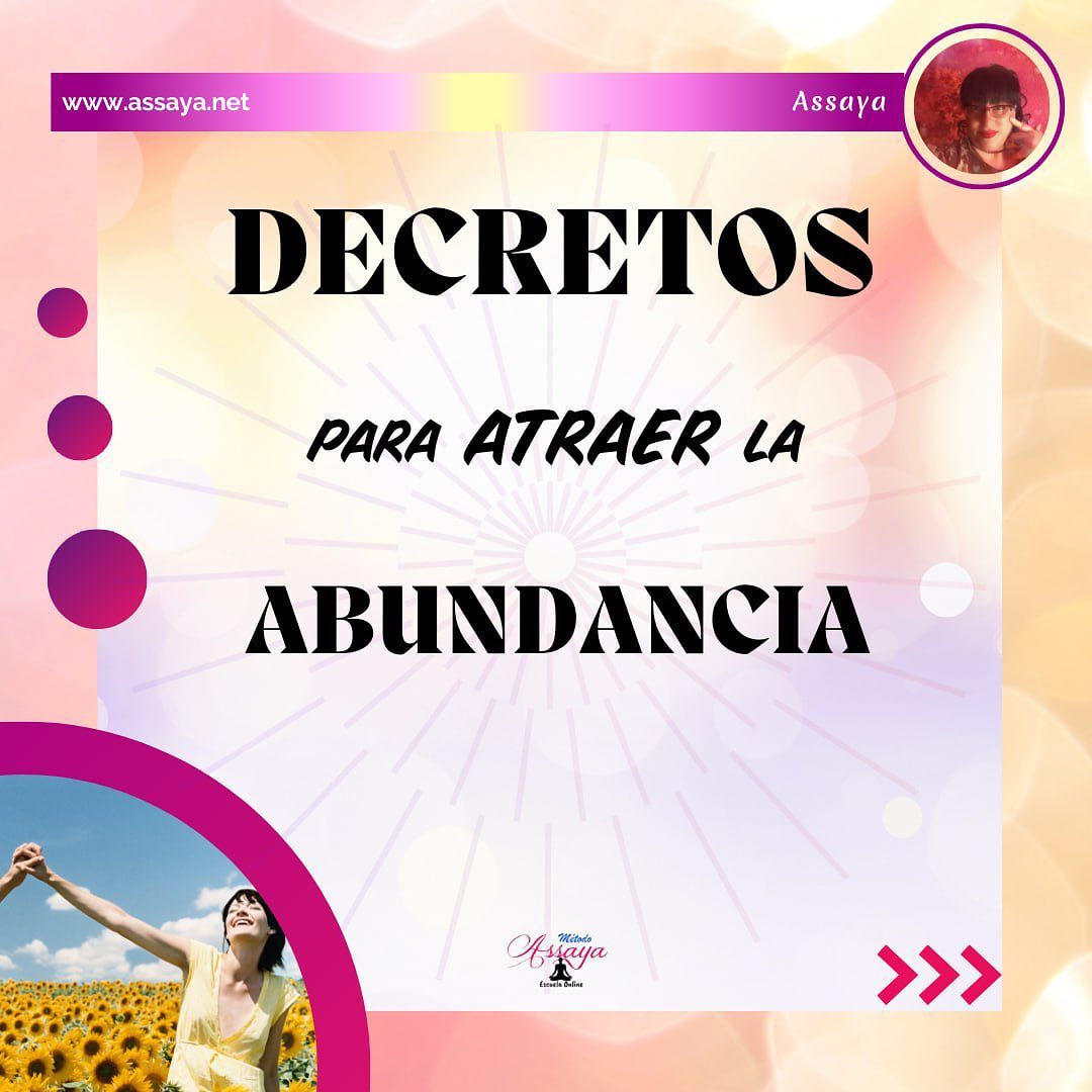 Assaya_Escuela's tweet photo. ☀️ Los DECRETOS y AFIRMACIONES positivas son herramientas poderosas que podemos utilizar para atraer la abundancia y la prosperidad a nuestra vida. 

☀️Al enfocarnos en pensamientos y palabras positivas, podemos cambiar la percepción que tenemos de nosotros mismos y del mundo que https://t.co/P5TF9U3jMF