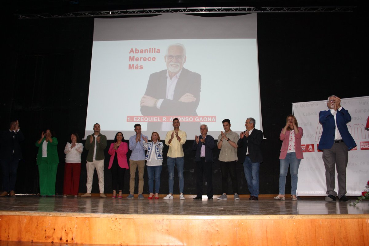 Se ha mostrado un equipo humano comprometido, que auna experiencia y juventud, cuyo objetivo es afrontar los grandes retos que tiene por delante el municipio.

Para ello es imprescindible alcanzar la mayoría absoluta que nos permita gobernar.

#AbanillaMereceMás
#EzequielAlcalde