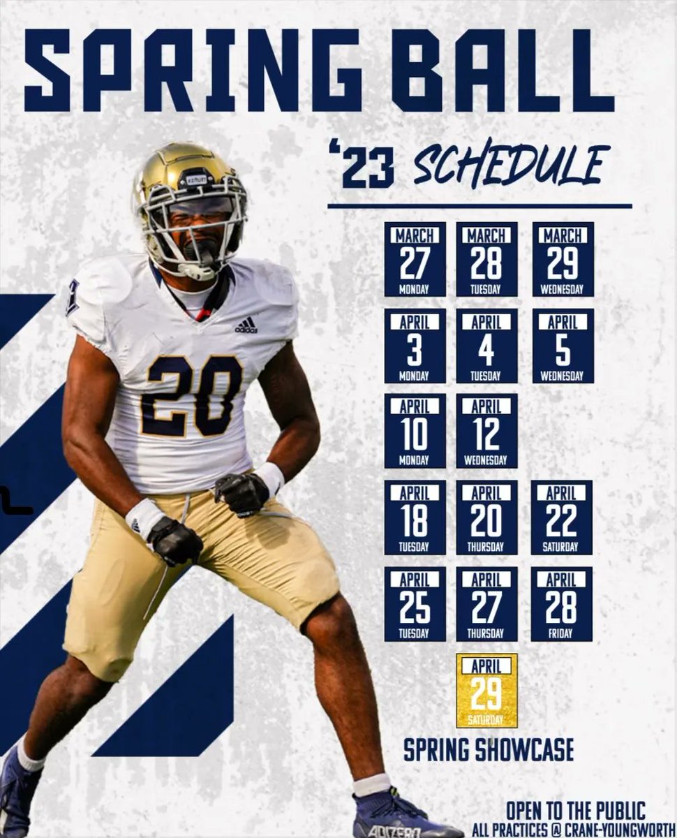 And we are back…..

Tomorrow we kick off our spring ball season. 
Excited to see all the hard work come together for 15 practices! #MountUp #GoldenStandard
