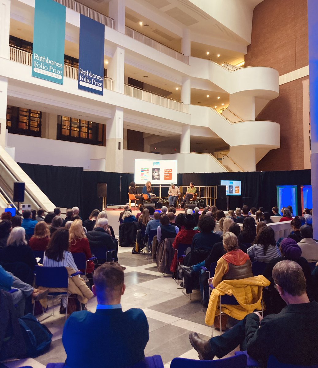 Packed house this time-change spring eve at @britishlibrary for #rathbonesfolioprize shortlist sessions