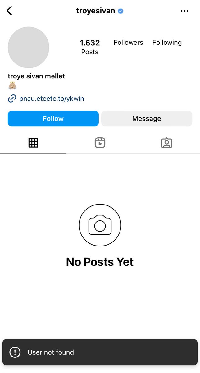 troyeshair_'s tweet photo. some accounts are experiencing being blocked from troye’s instagram after he clicked the ‘meta verified’, across all their accounts including those not following troye. anyone has advice? #instagramhelp #instagramfix #instagramblock @instagram https://t.co/NrYxcW3tQW