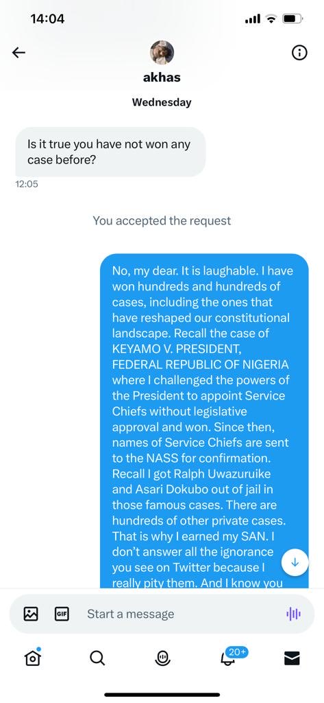 fkeyamo's tweet photo. Some days ago, an ‘OBIdient’ entered my DM and thought he had ‘finished’ me, so he decided to published our convo earlier today. It wasn’t long ago that other ‘OBIdients’ advised him to take it down. So, I decided to post what they took down as there is no hiding place for us all https://t.co/UQ8AdyHZVG