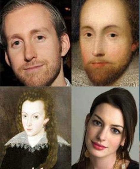 cronopiatw's tweet image. Como podemos ver, el marido de Anne Hathaway se parece bastante al escritor William Shakespeare. La esposa de Shakespeare, se llamaba Anne Hathaway.

Shakespeare un día escribió "La vida es demasiado corta para amarte solo en una, prometo buscarte en la otra vida. " 

Y, encima+