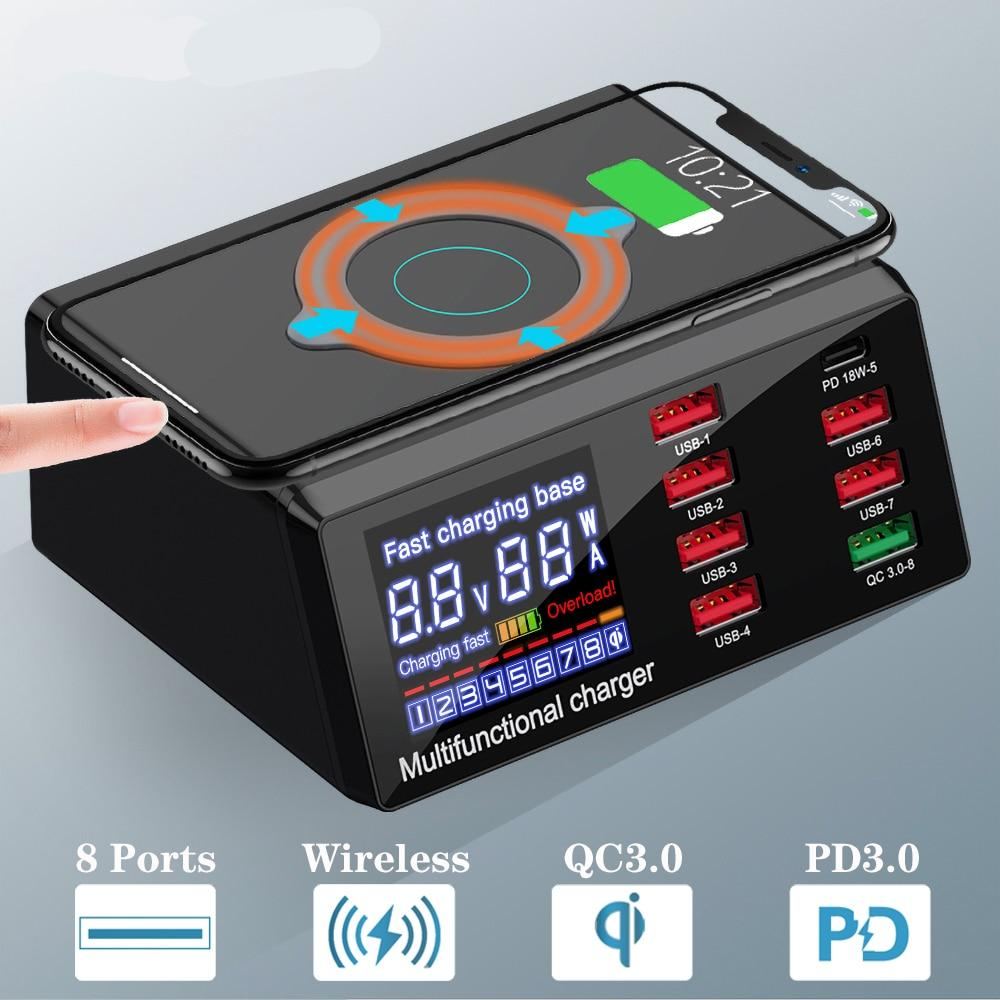 8 USB Ports and Wireless Charge Charging Station AU EU US UK Plug #shopper #shoponline gulio.shop/product/8-usb-…