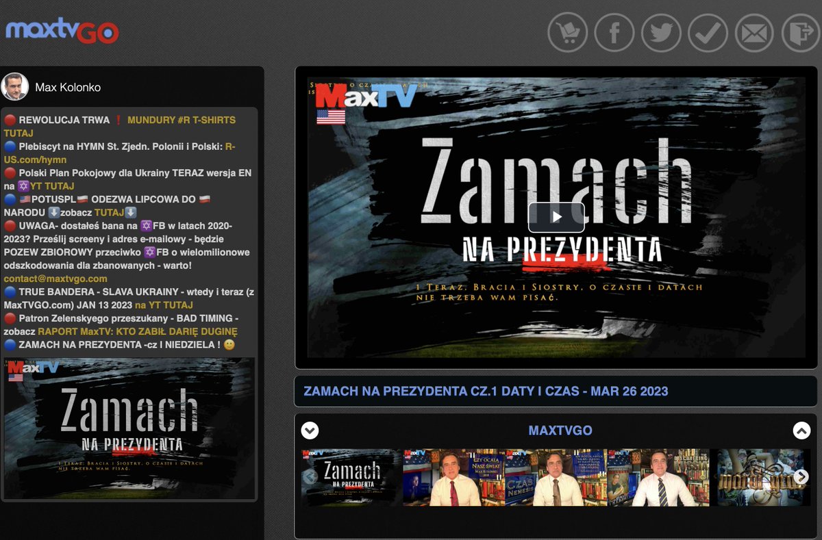 Zamach na Prezydenta - cz. 1 
Wydanie Specjalne❗️#R  
TERAZ w MaxTVGO.com
🇺🇸#RREVOLUTION #NARPOL🇵🇱 #Poland