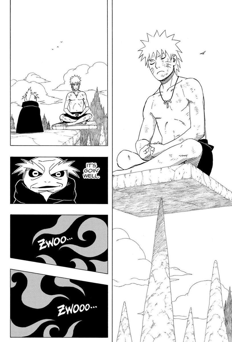 daily naruto on Twitter "Sage mode training"