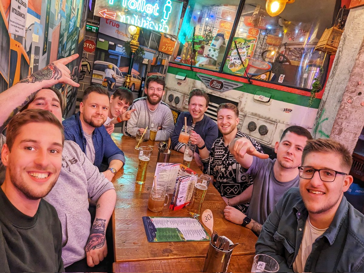 SamAdamWright's tweet image. Currently operating on 3 hours sleep 😳 But it was worth it to celebrate Josh's #StagWeekend! We ate well, partied hard, and survived Squid Game relatively unscathed 😅 Shout out to @TshirtExpert for the fantastic clothing featuring His Royal Highness!