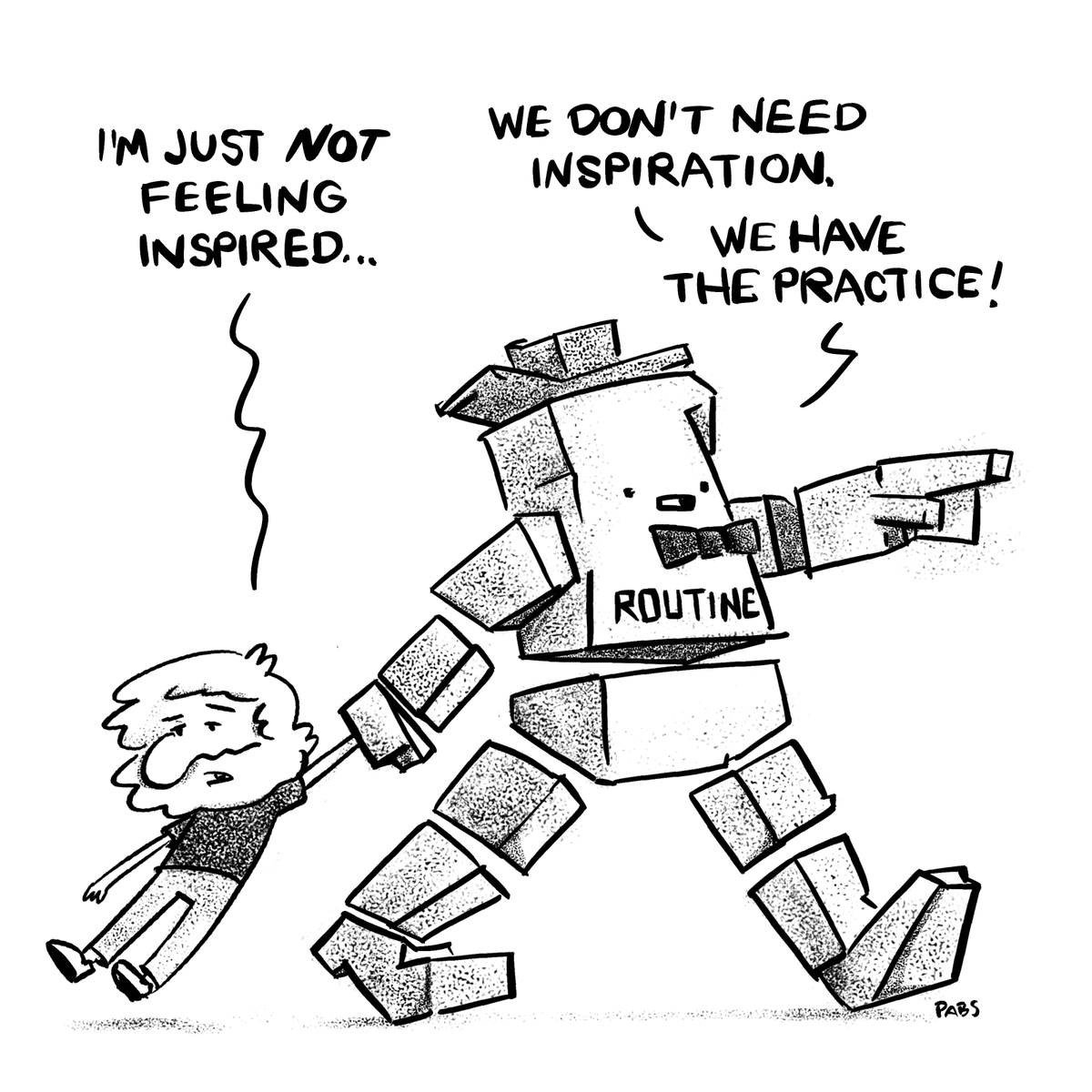 inspiration is overrated
the habit of creating is better