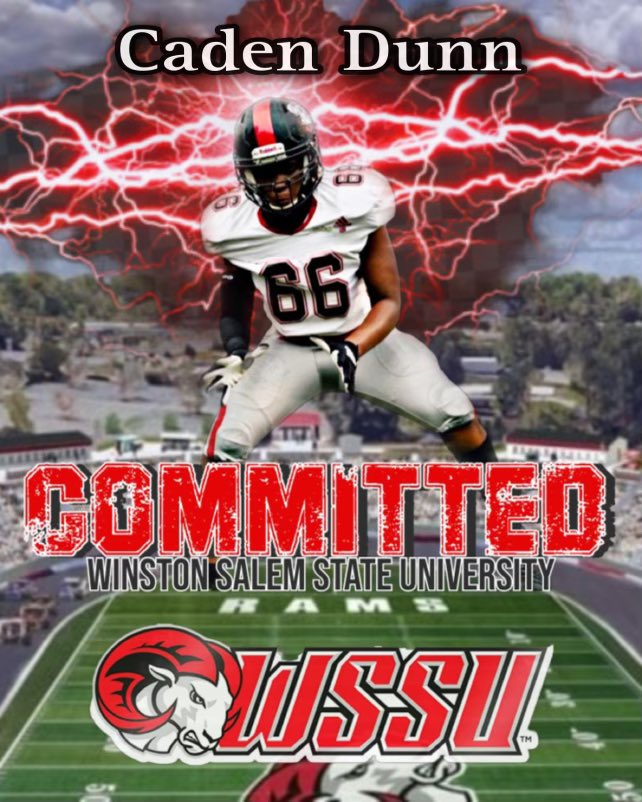 coachlisaj's tweet photo. Caden Dunn  6'3"/246/OL  has committed to Winston Salem State University
* Rolesville High School
   Rolesville North Carolina https://t.co/dpxYLPZtvt