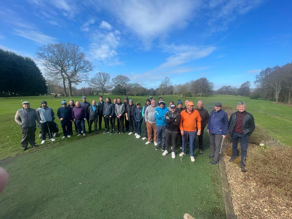 TomHarrisonLaw's tweet photo. Absolutely brilliant to have so many legends and fans together. We were blessed with the weather too after a shocking week! #DerbyDayGolf #FansTogether #pnefc #pne #bfc #utmp #seasiders https://t.co/Uo4bLADU0h