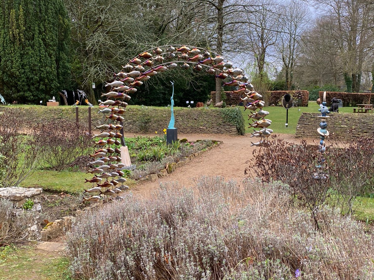 Mark and Hannah Read travelled from Norfolk today with their latest catch which they installed as a centre piece for the AppArt Sculpture Trail at Prior's Field School Godalming.
It moves, shimmers and sounds depending on the wind conditions.