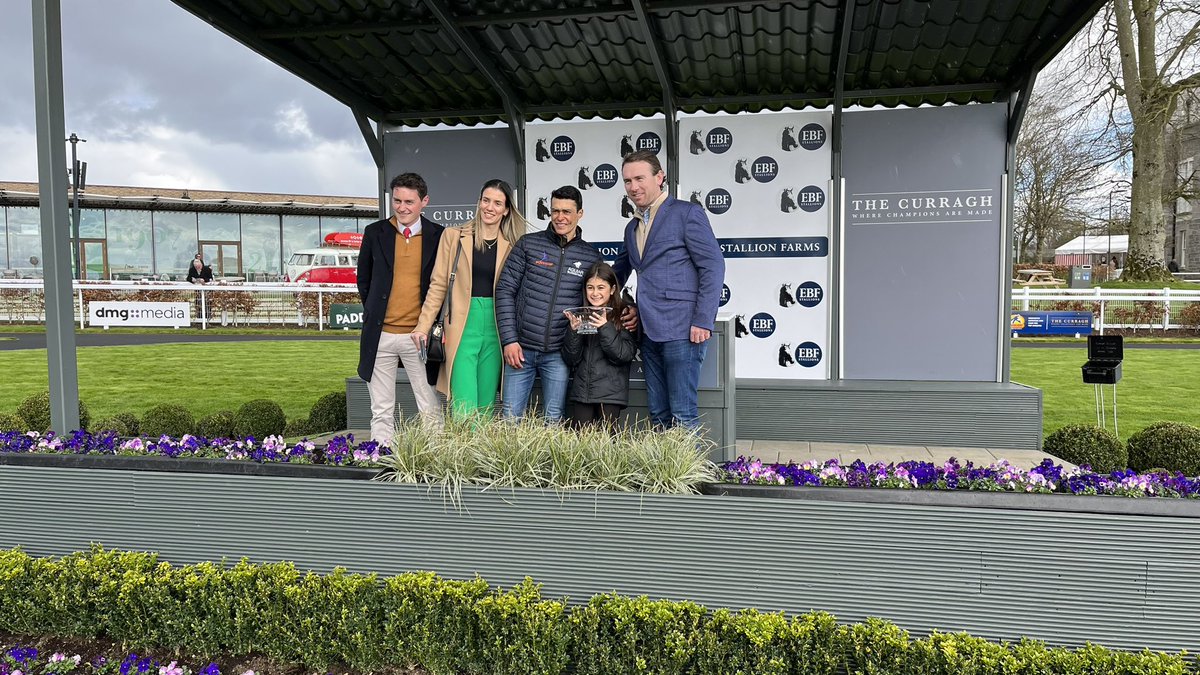 Capital_Stud's tweet photo. Congratulations to jockey Kevin Stott, trainer Adrian Murray and owners @amoracingltd 👏🏻🥇

✨Bucanero Fuerte looks like a potential ⭐️ taking home the opener @curraghrace, The Alkumait Standing @capitalbloodstock @IrishEBF_ maiden. @TheIrishField 

#alkumait #capitalstallions https://t.co/wp66MhrLx8