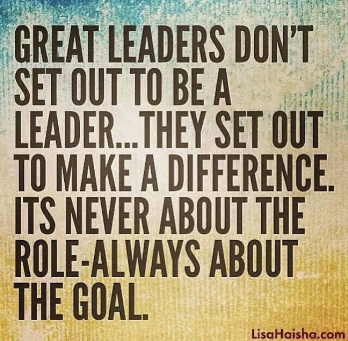 It's always about the difference you can make. 
Not about banding, status, ego, pay, but always to make a difference to our patients and staff. #Nursing #leadership