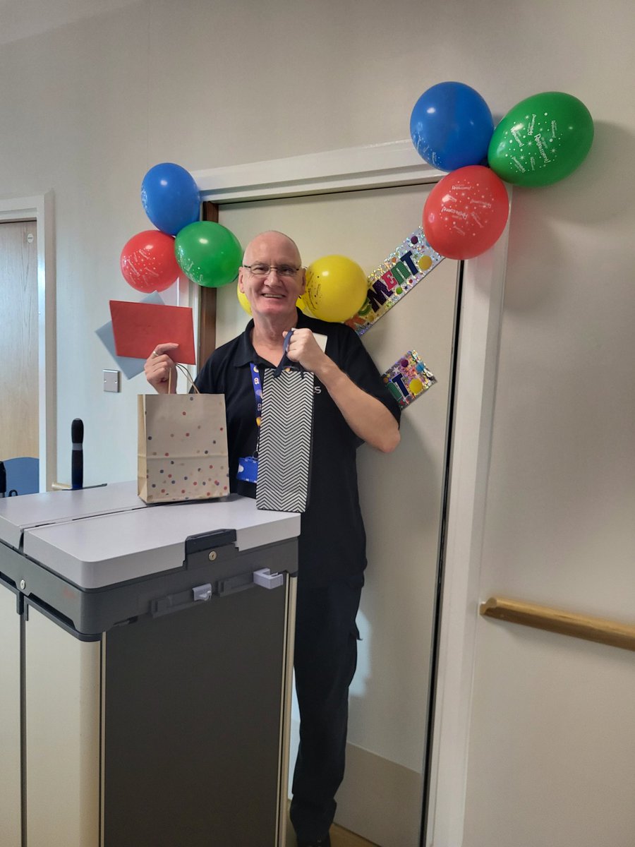 BronteWard01's tweet photo. Another sad farewell to our weekend daddy on the ward. Who was not only part of ocs but also a massive part of our team. Our ladies absolutely loved him to bits. Farewell Brendan HAPPY RETIREMENT 😊 💙 #farewell #nomorecleaning #teamdominos https://t.co/3EbJqIhB70