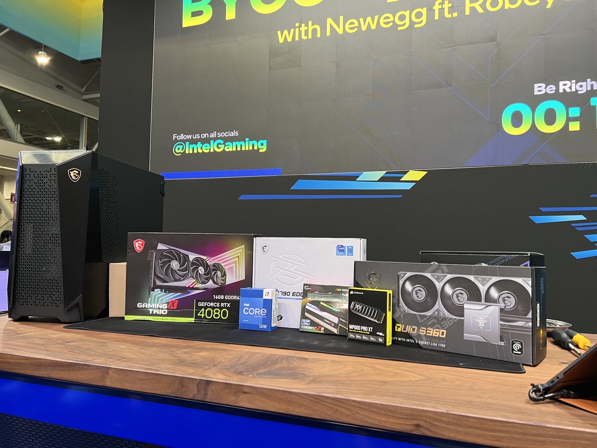 robeytech's tweet photo. Coming live on now for the @newegg BYOC here at the @IntelGaming booth. Going to be an epic upgrade for one lucky person βΊοΈ. Also featuring @TonyTechBytes βΊοΈβΊοΈ #intelatpax
Check out their deals - https://t.co/HkyNeMDYgL
Join us live - https://t.co/RbBgiyZBDr https://t.co/7TLE3IOmqq