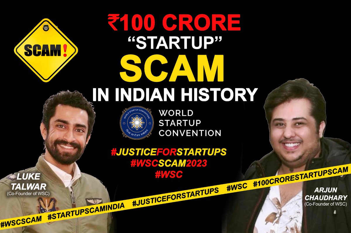 NeelMarvaniya's tweet photo. About 100cr scam, wsc claim 1500 vc-6000 angel not a single vc,angle invester attend the event #JusticeforStartups #WSCScam @narendramodi
@nitin_gadkari @myogiadityanath @Uppolice @CP_Noida @aajtak
@ABPNews @htTweets @ravishndtv @BBCHindi @startupindia @WorldStartupCon https://t.co/L846qbmxEr