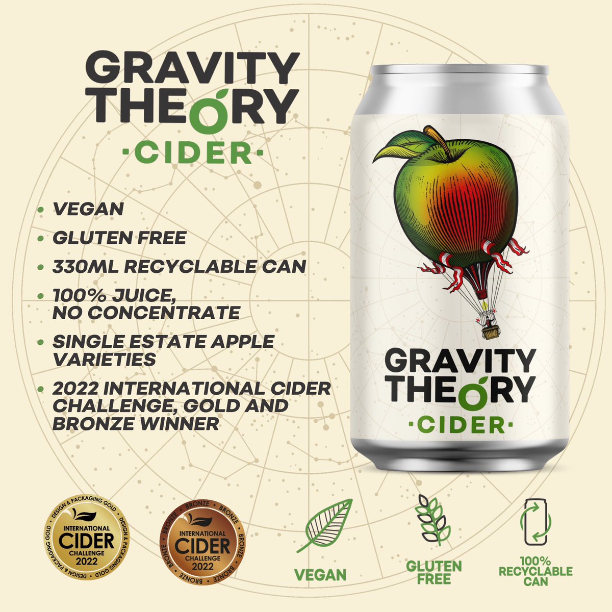 gravitycider's tweet image. New for 2023, intro-juicing our smaller 330ml cans of Gravity Theory Cider. Available through several on-trade suppliers. Drop us a DM for more info..
#cider #craftcider #englishcider