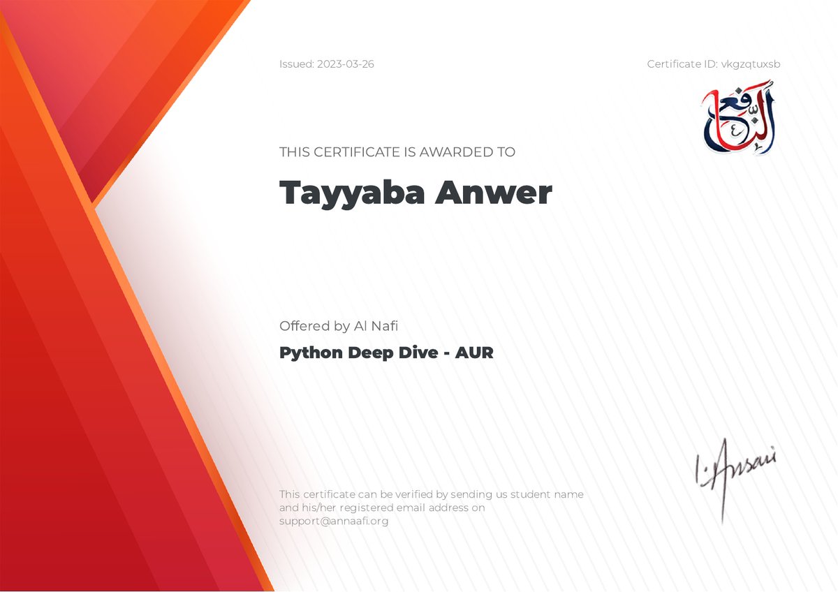 'Programming isn't about what you know;
It's about what you figure out'
I am excited to share one more achievement to complete the Practical Python Project
from the Al Nafi.
 #project #python #art #programming #projects #artist #objectorientedprogramming
#computerprogramming
