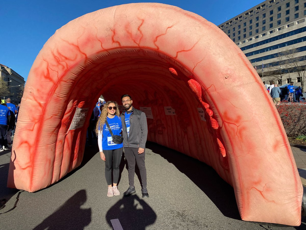 GW GI fellows @LRaddaoui @ali_khanmd advocating for colon cancer screening! #RideOrStrideFor45 @AmCollegeGastro @GWSMHS @GW_MFA @GWHospital