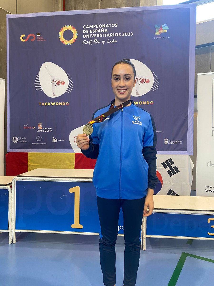 UCAM_Deportes's tweet photo. 6️⃣ medallas para la @UCAM en el #CEU2023 de Taekwondo en Burgos 🥋🇪🇸

🥇 Raquel Guillén
🥇 @RamonRuizTkd 
🥇 Andreu Pérez
🥉 Beatriz Núñez
🥉 Yosthin Benjamin 
🥉 Por equipos

¡Enhorabuena a todos! 👏👏

#OrgulloUCAM https://t.co/WZPJ6VIvh9