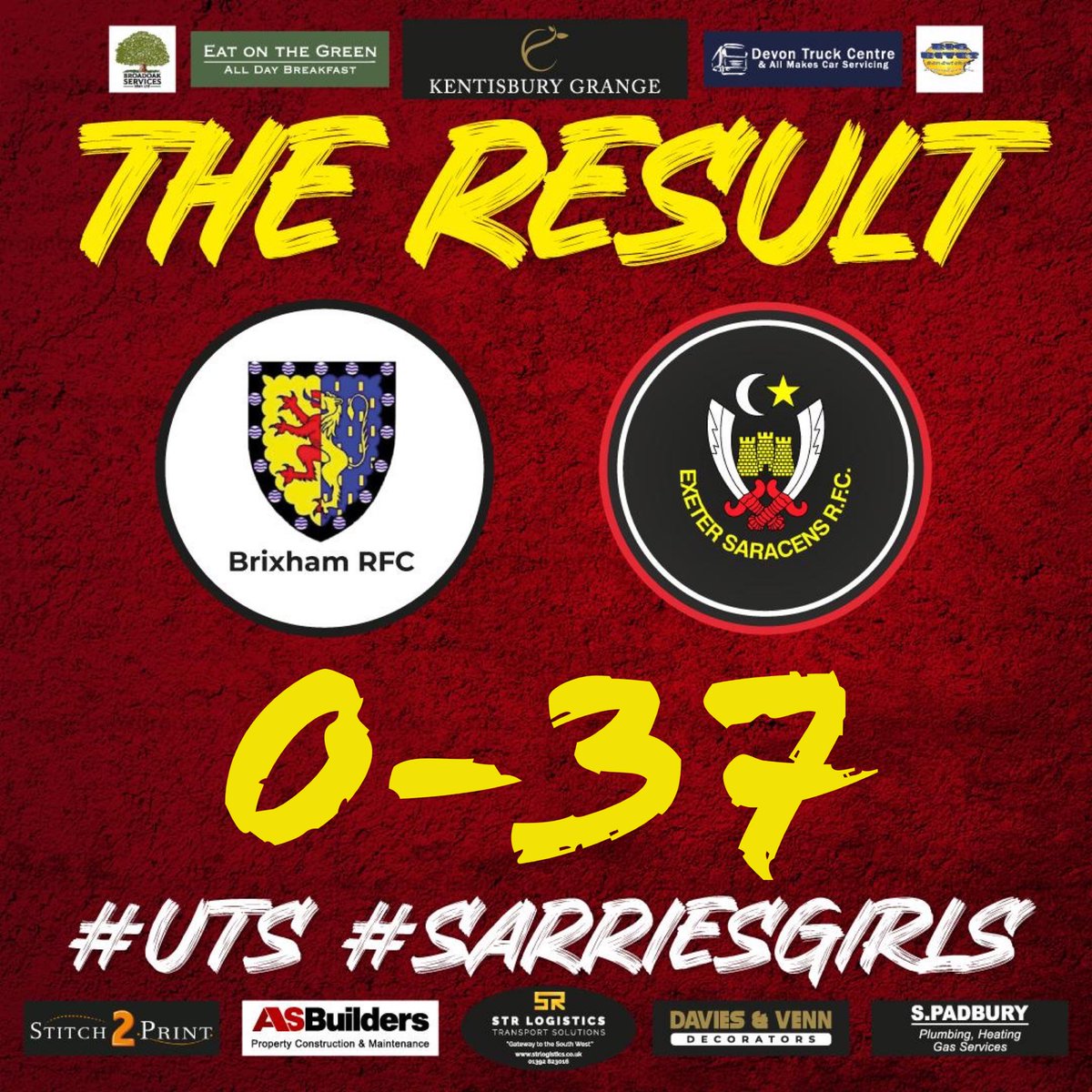 ExeterSaracens's tweet photo. The Women’s side continue their great run of form with another solid win on the road this afternoon! 
#UTS https://t.co/i7tQzaixUi