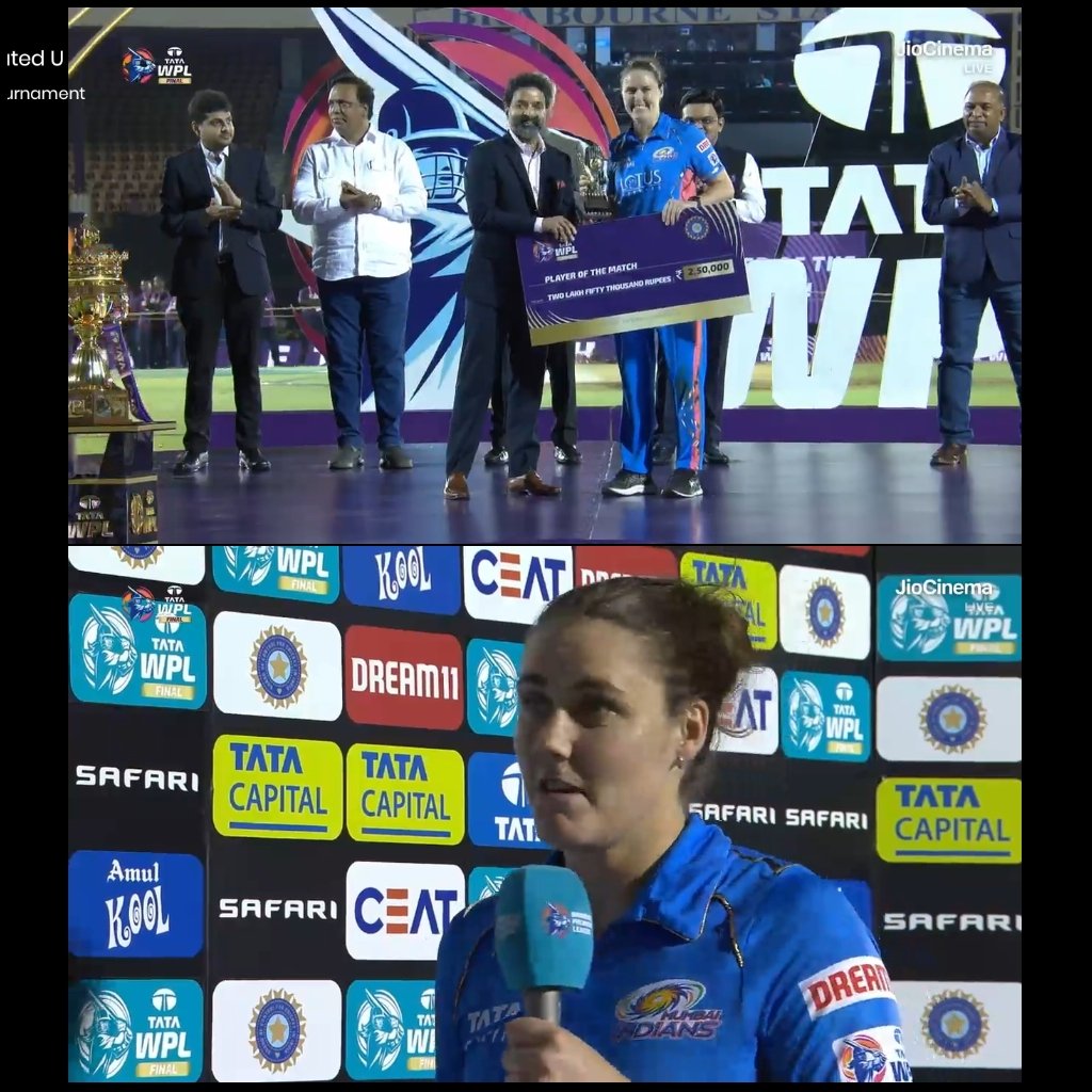 M.O.M Award in Eliminator ✅
M.O.M Award in Final ✅

Sciver Brunt ~ 1st Ever player to win Multiple  M.O.M Awards in Playoffs of an (IPL/WPL) Season 💥😮

#WomensIPL