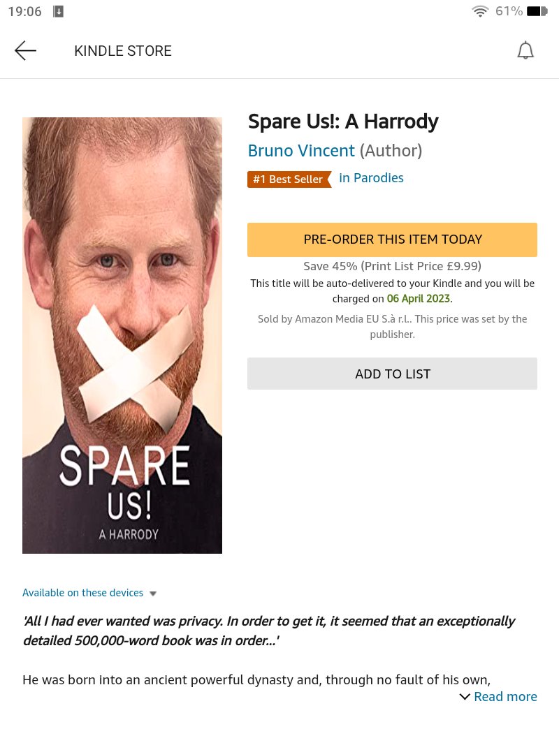 Gothloretta's tweet image. Just pre-ordered  😊 #SpareUs #ShutUpHarold