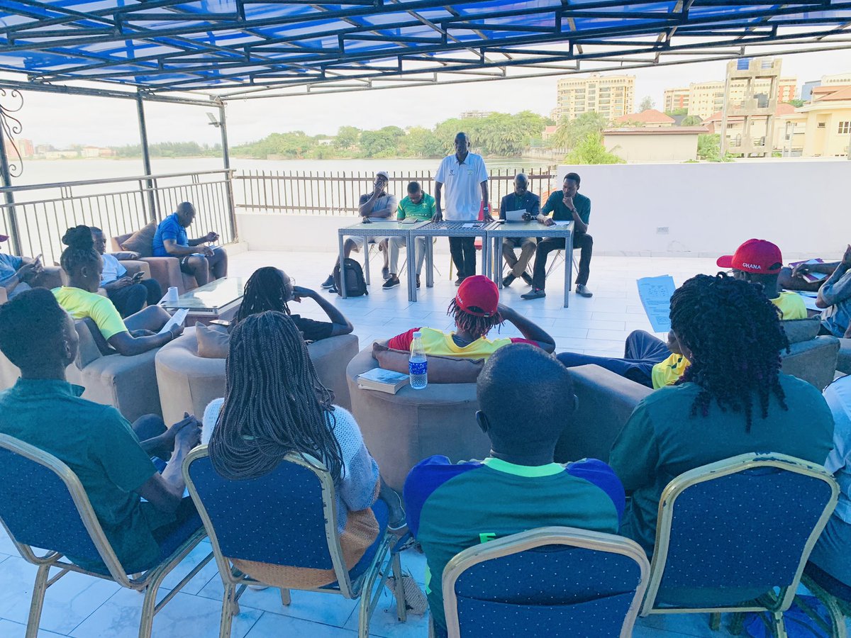 NigeriaWT20I's tweet photo. Ongoing technical meeting with the captains and officials for the #NigeriaWT20i https://t.co/WYkalMSrg0