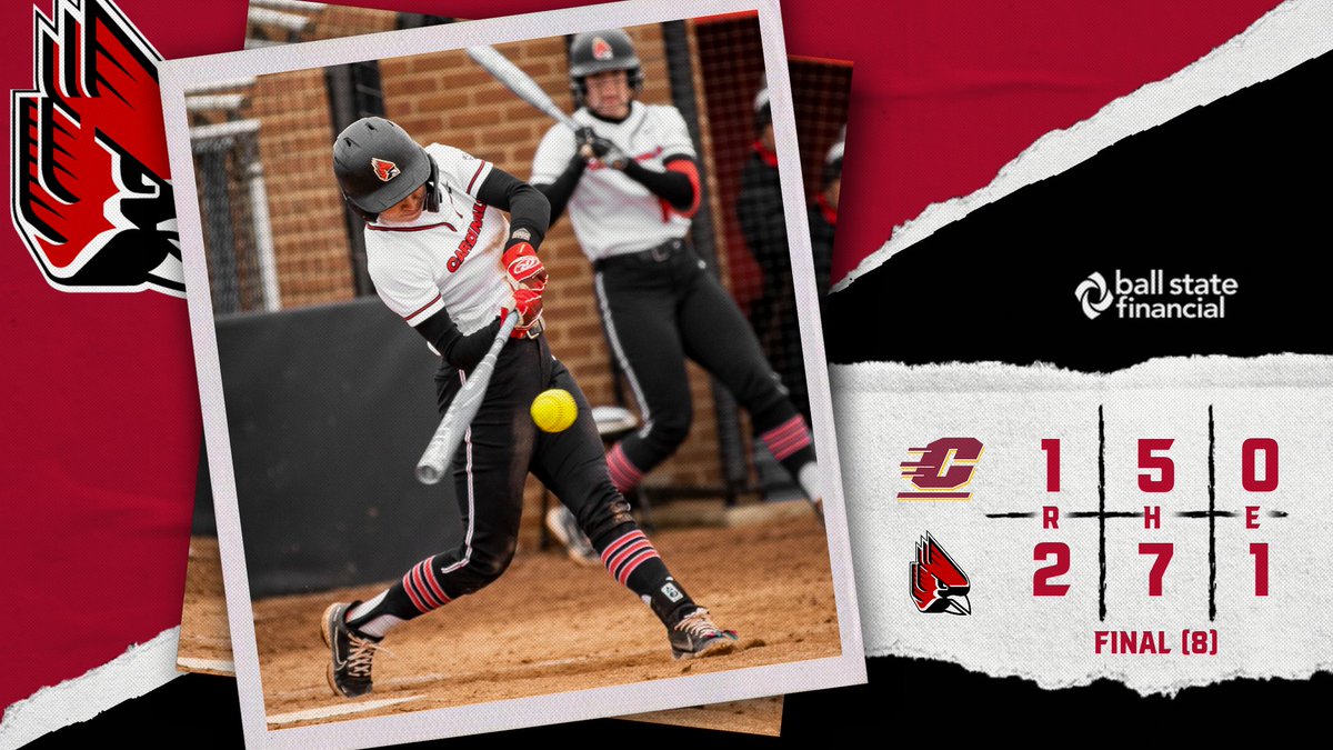 BallStateSB's tweet photo. Clutch at bats from @kaitlynmathewss &amp; @amaia_daniel help us pick up a thriller in extras to open the day

#FrancysKing w/season-high 6 Ks in a solid start

Back at it in about 30 minutes

#ChirpChirp x #WeFly x #NCAASoftball https://t.co/zOuPNz3Gpk